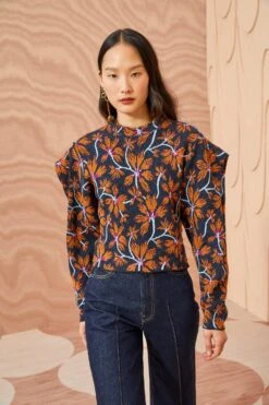 ULLA JOHNSON Twyla Pullover - Bellflower -Lila's Closet ULLA JOHNSON Twyla Pullover BELLFLOWER 05