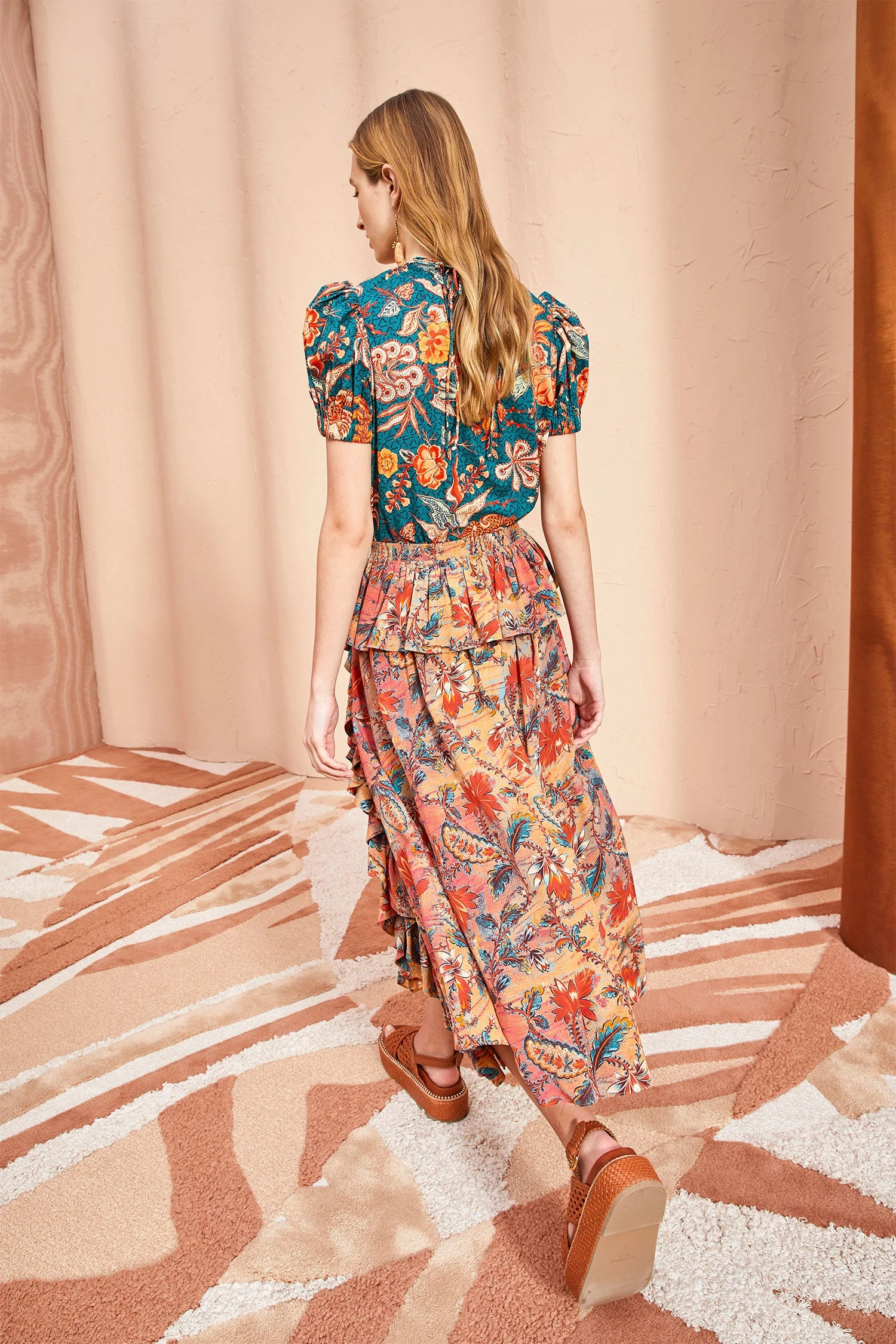 ULLA JOHNSON Ursa Skirt - Coral Bloom 8 ULLA JOHNSON Ursa Skirt - Coral Bloom - Image 6