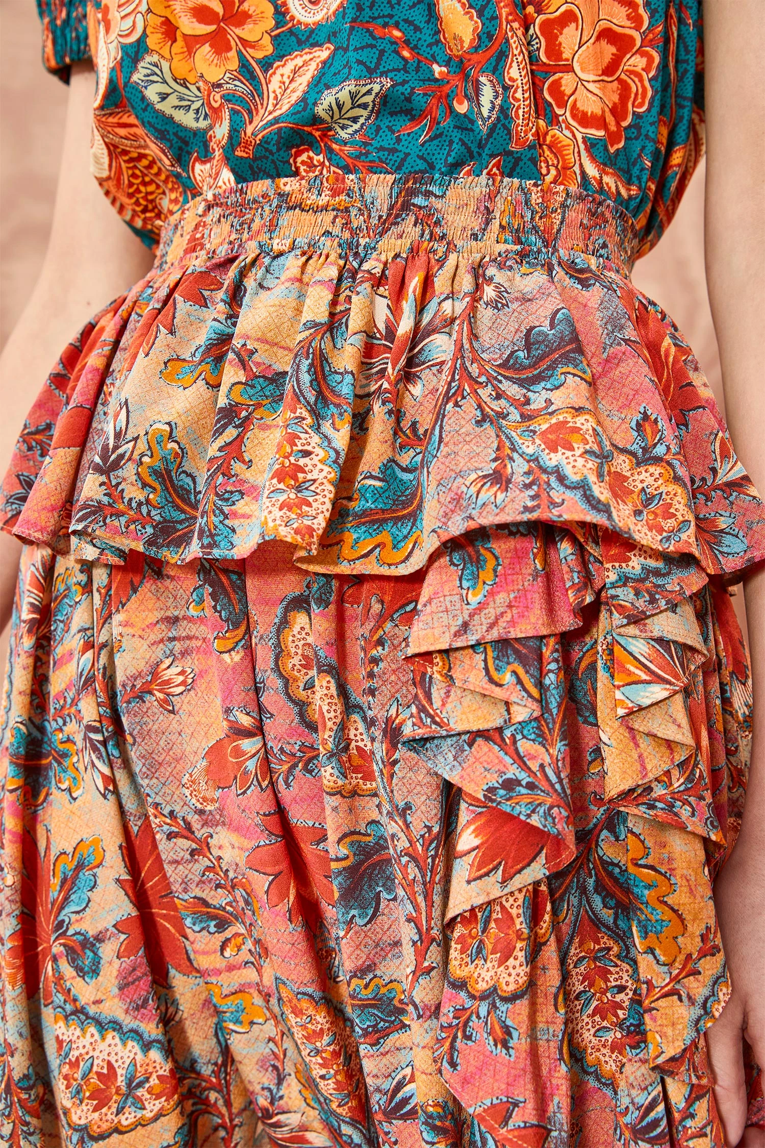 ULLA JOHNSON Ursa Skirt - Coral Bloom 4 ULLA JOHNSON Ursa Skirt - Coral Bloom - Image 2