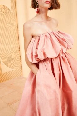 ULLA JOHNSON Vittoria Gown - Azalea 11 ULLA JOHNSON Vittoria Gown - Azalea -Lila's Closet ULLA JOHNSON VITTORIA GOWN AZALEA 03