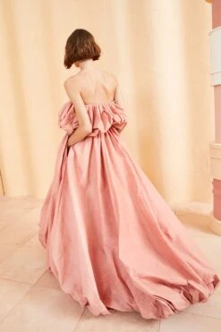 ULLA JOHNSON Vittoria Gown - Azalea 12 ULLA JOHNSON Vittoria Gown - Azalea -Lila's Closet ULLA JOHNSON VITTORIA GOWN AZALEA 05