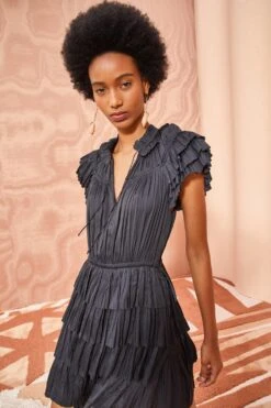 ULLA JOHNSON Vesna Dress - Noir -Lila's Closet ULLA JOHNSON Vesna Dress NOIR 03