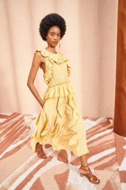 ULLA JOHNSON Violeta Dress - Dune -Lila's Closet ULLA JOHNSON Violeta Dress DUNE 04