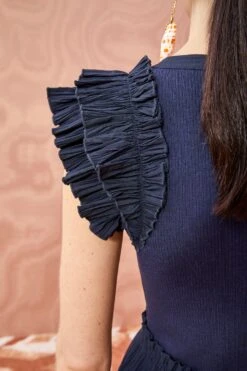 ULLA JOHNSON Virginia Dress - Midnight -Lila's Closet ULLA JOHNSON Virginia Dress MIDNIGHT 04