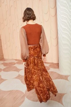 ULLA JOHNSON Willa Skirt - Sienna -Lila's Closet ULLA JOHNSON Willa Skirt SIENNA 0007