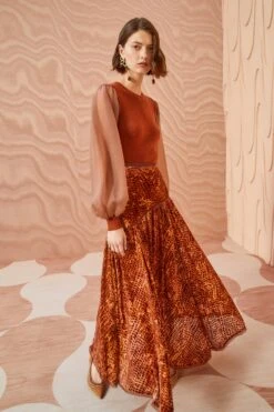 ULLA JOHNSON Willa Skirt - Sienna -Lila's Closet ULLA JOHNSON Willa Skirt SIENNA 0110