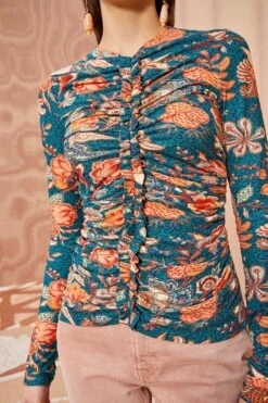 New Release -Lila's Closet ULLA JOHNSON Wren Top DELPHINIUM 02 ALT